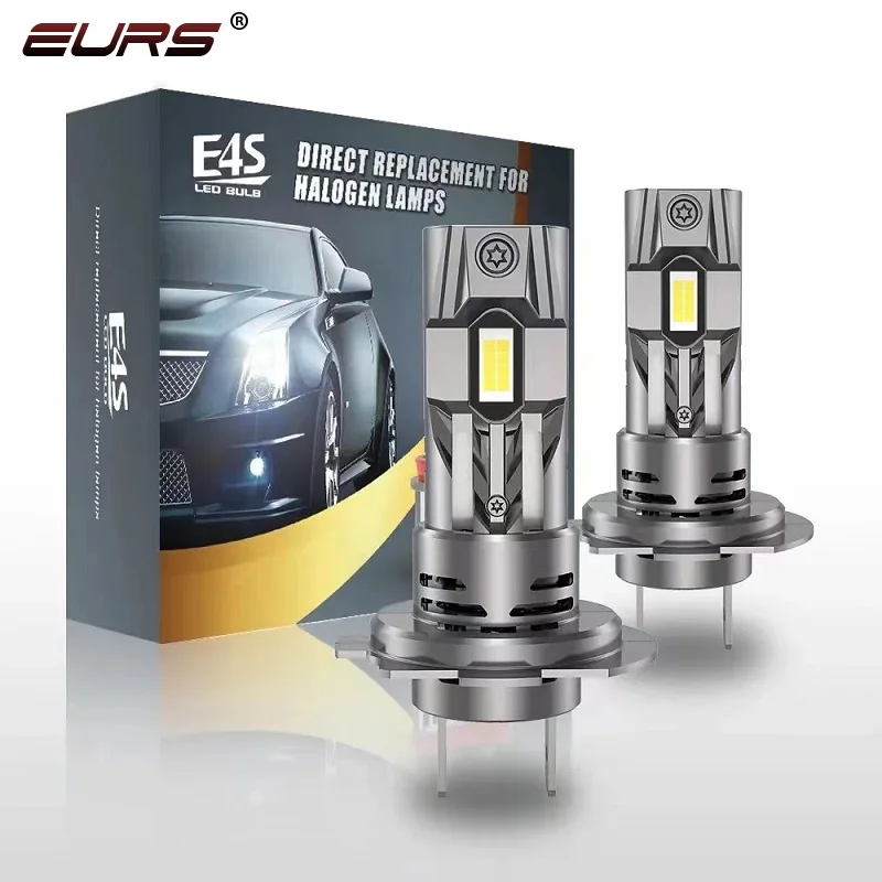 EURS 2PCS 20000LM H7 LED Headlight H4 H1 H8 H9 H11 H10 9005 HB3 9006 HB4 LED Auto Headlamp Bulb 80W 6000K Fog Lights E4S 12V 24V