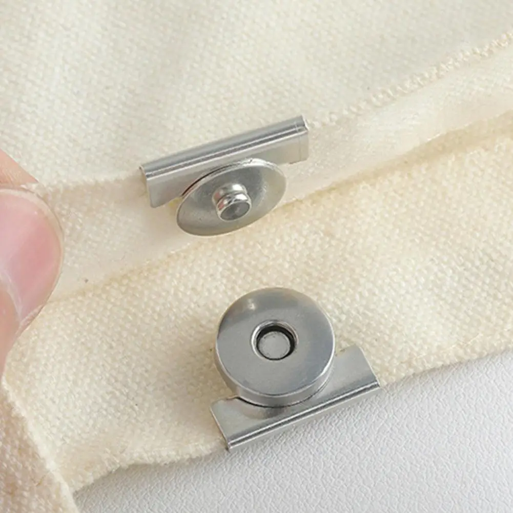10 Pairs Magnetic Buckle DIY Accessories Snap Buttons Metal Seamless  for  Handbag Tote Bags Clothing No-Sewing Clip for Purse