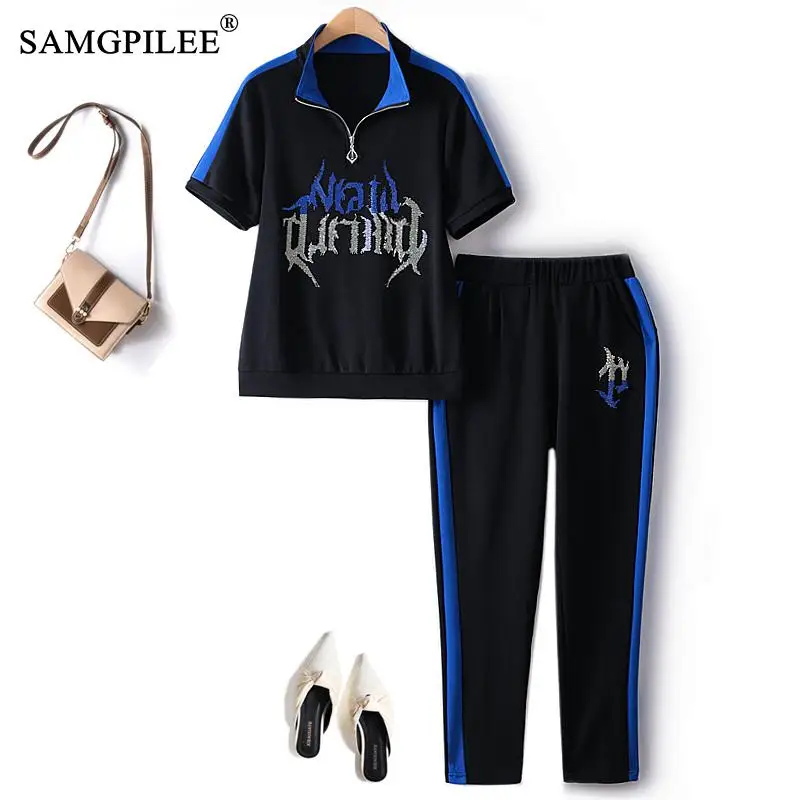 casual-sports-pants-sets-ironing-drill-european-stand-collar-air-cotton-sweater-beam-mouth-sports-pants-two-piece-set-for-women