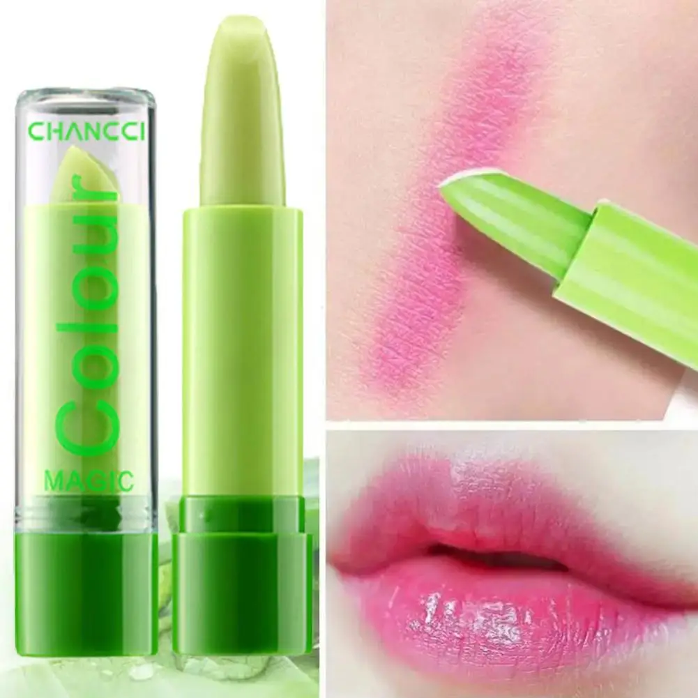 

Aloe Vera Discoloring Lip Balm Color Changing Nourishing Fade Lips Wrinkles Moisturizing Long-lasting Pinkish Rose Red Lipsticks