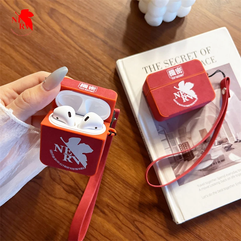 Custodia Evangelion Per Apple Airpods 1 2 3 Airpod Pro Anime Eva Nerv Portachiavi Auricolare Wireless Auricolare Bluetooth Custodia Regalo