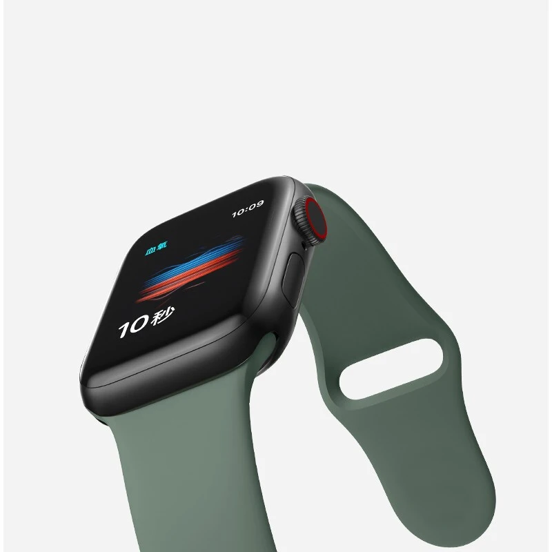 Sport Silicone Strap for Apple Watch Band 45mm 41mm 40mm 38mm Soft Bands Waterproof Wristbands for iWatch Series 7 SE6 5 4 3 2 1
