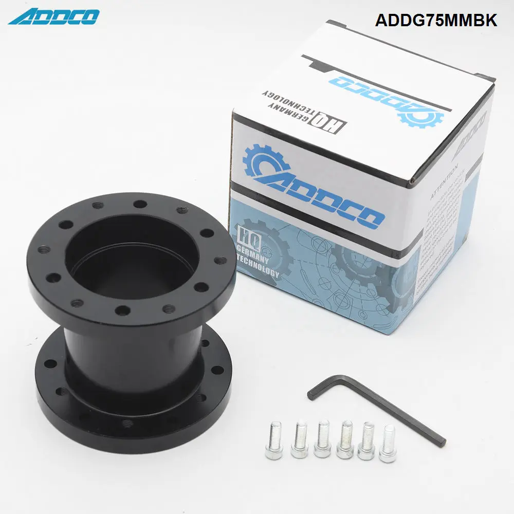 Aluminium Lenkradnaben Adapter Spacer Kit für Auto Schwarz 50mm