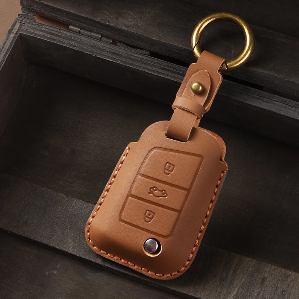 Premium Leather Car Key Case Cover