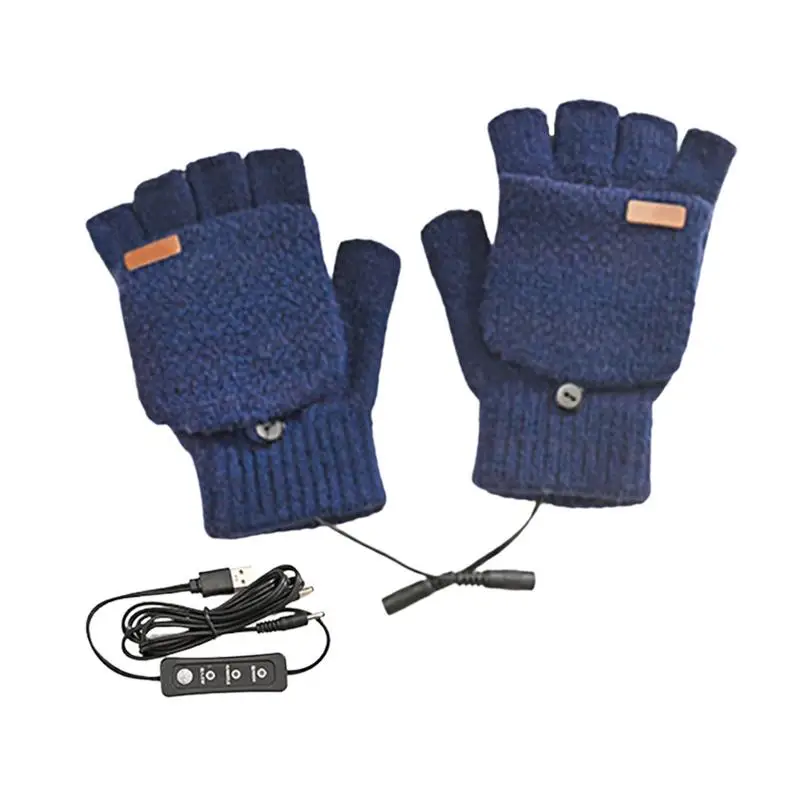 

Heated Gloves For Women Adjustable Temperature Electric Heated Gloves For Men Heated Plush Warm Sports Outdoor Gloves Electric
