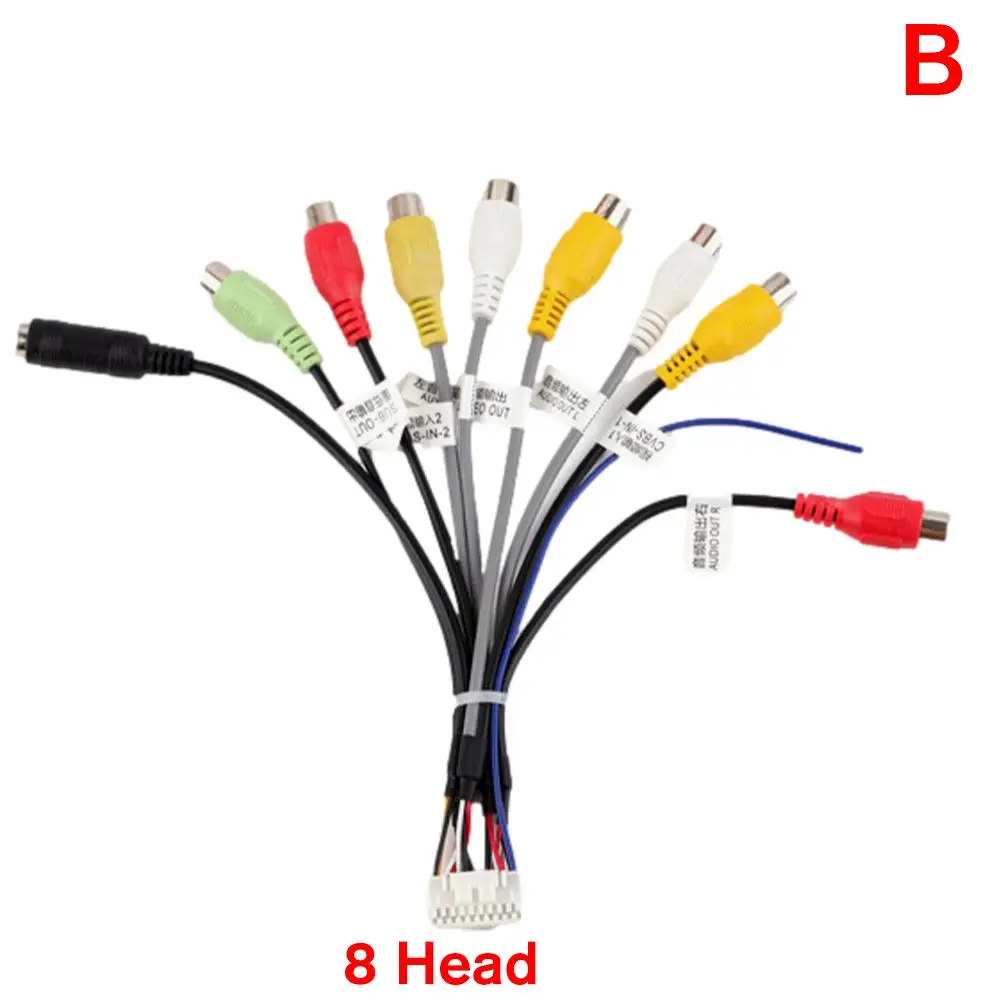 Car Stereo Radio Cable 20 Pin Plug RCA Output AUX Wire Harness Wiring Connector With Fan Header Car Radio Cable Accessries