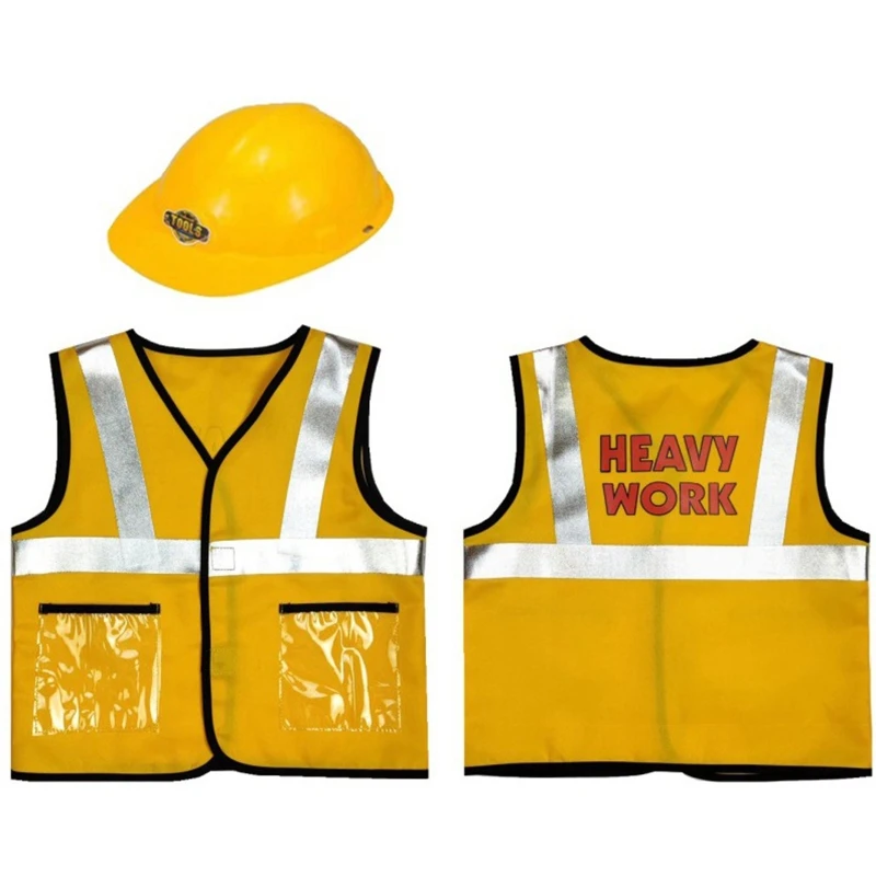 Bauarbeiter Weste Kinder Dress Up Outfit IngenieurHalloween Cosplay  Requisiten