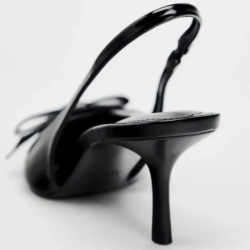 Summer High Heeled Sandals Women Elegant Bow Decoration Fashion Party Wedding Slingback Sexy Stiletto Ladies Dress Shoes women sandals women high heels