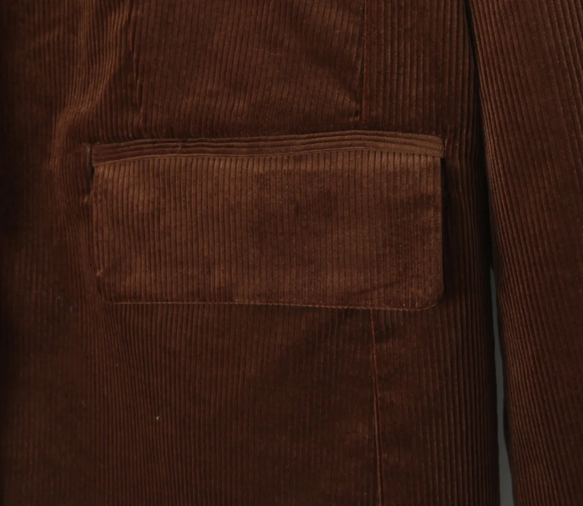 Maillard Style Coffee Notched Corduroy Blazer High Waist Front Slit Package Hips Skirt Suits 2 Pieces 1 Set