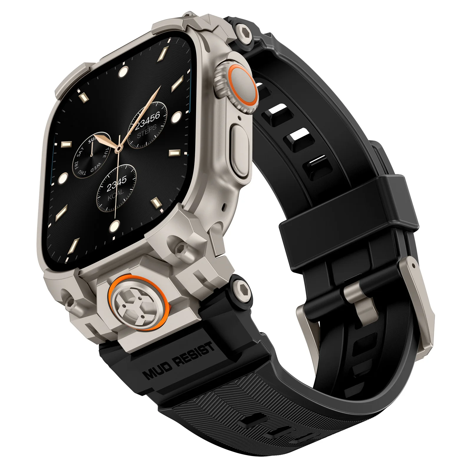 Deluxe Silicone Loop Bracelet with Metal Connector