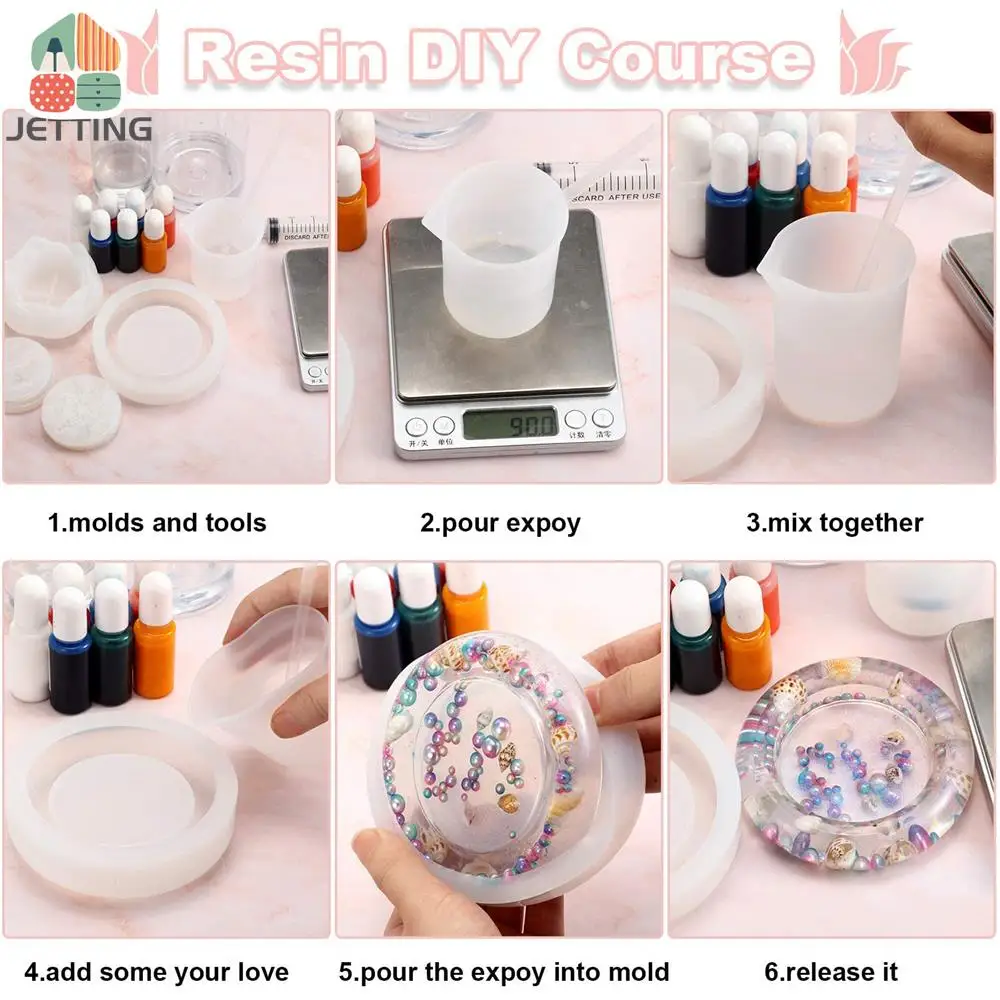 Silicone mold square round ashtray resin tray for making DIY art crafts home decoration