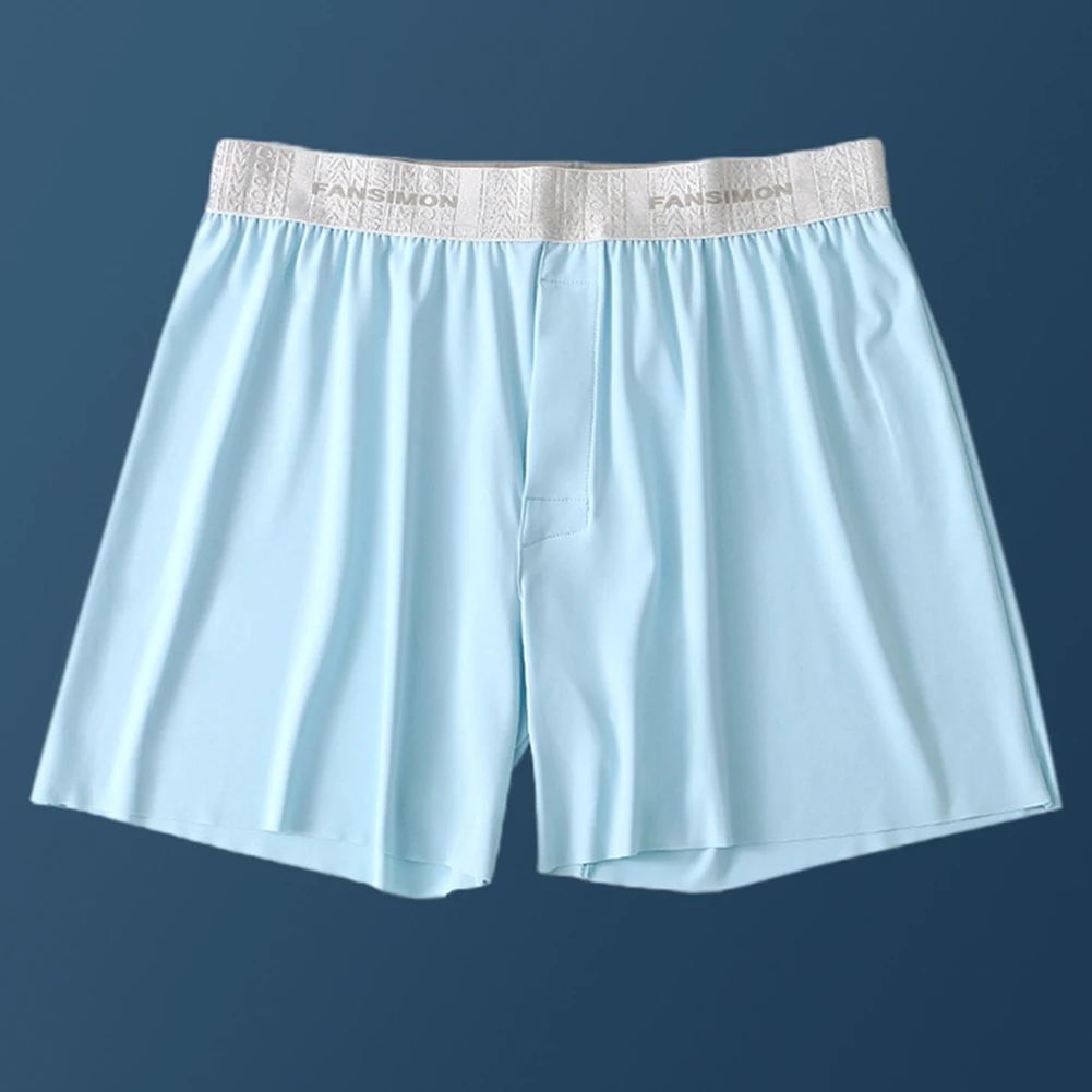 

Sexy Men Elastic Shorts Boxer Briefs Solid Underpants Soft Pouch Middle Waist Panties Breathable Lingerie Quick Dry Underwear