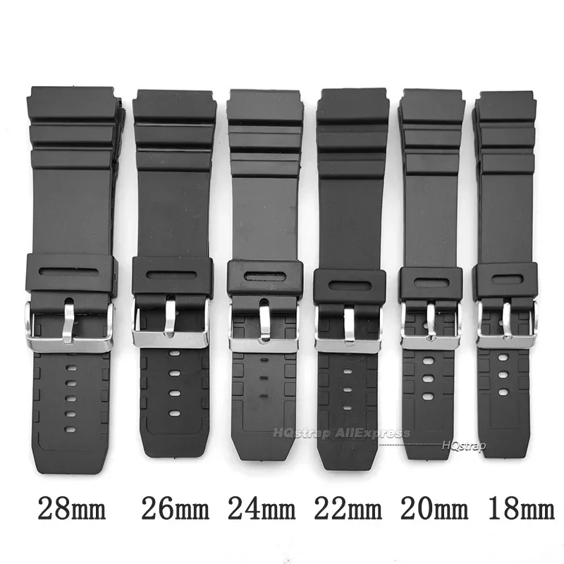 Enhanced Waterproof Silicone Watch Strap - Men's & Women's Sizes