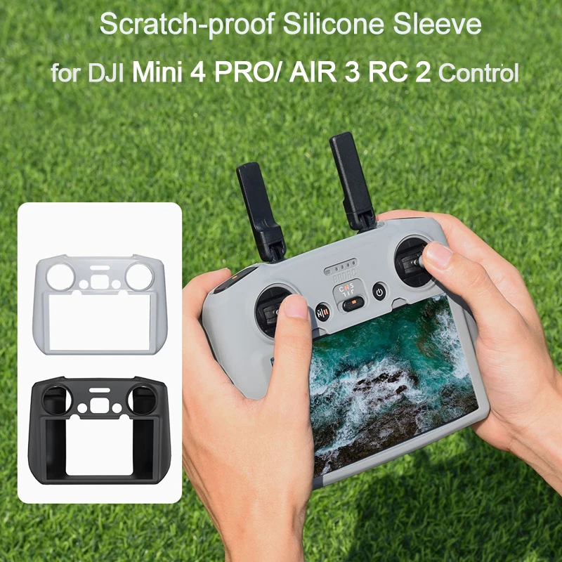 Фото Силиконовый чехол для DJI AIR 3/Mini 4 PRO Drone, чехол для контроллера DJI RC 2, защита от царапин, аксессуары для камеры №1