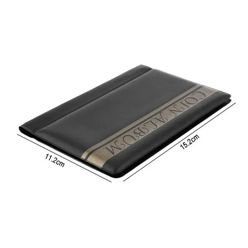 PVC Collecting Coin Storage Coins Album Collection Book Commemorative Holders for Collector Gifts Supplies 120/240 Pockets Coin Purse Coin Wallet Change Bag