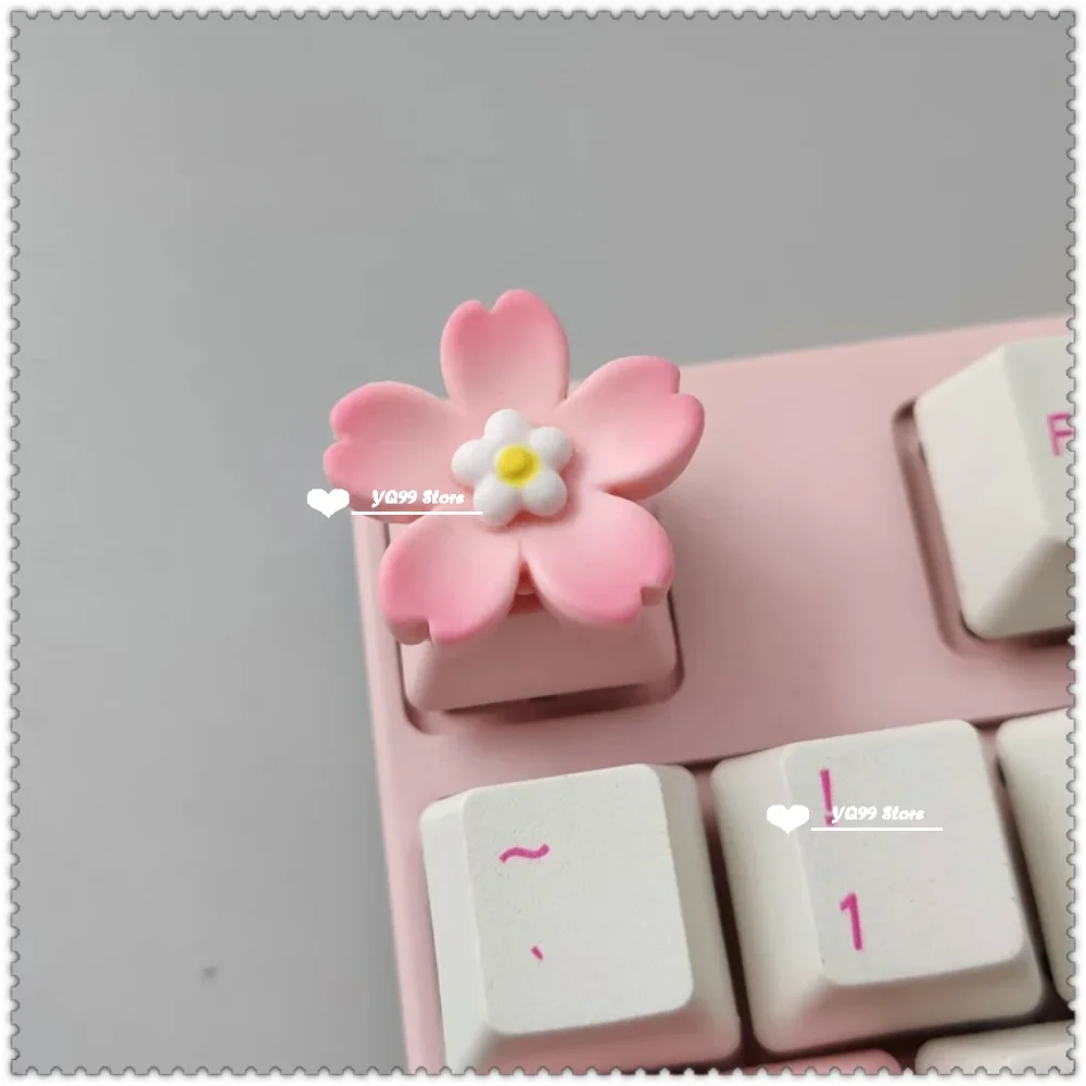 Handmade Pink Cartoon Girl Artisan Keycap - Cute Gift