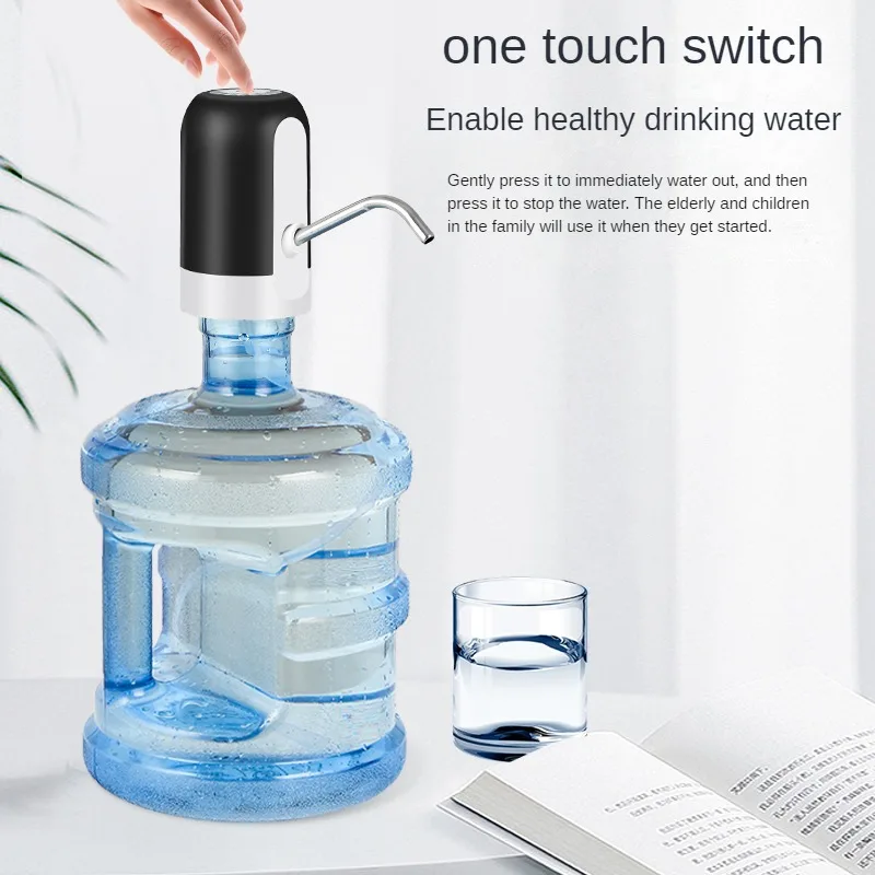 USB 충전식 자동 전기 펌프, 물 디펜서 음료 품목, 음료수 병, 카보이 음료 용기 주방 다이닝 