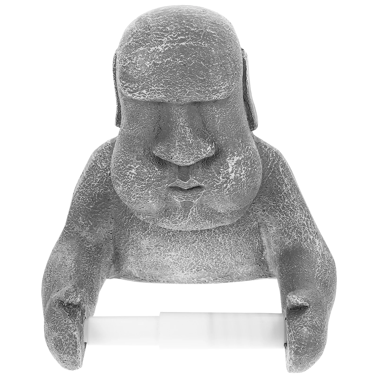 

3D Three-dimensional Tissue Box British Portrait Stone Toilet Paper Holder Desktop Towel Rack Sculpture Moai Statue Resin