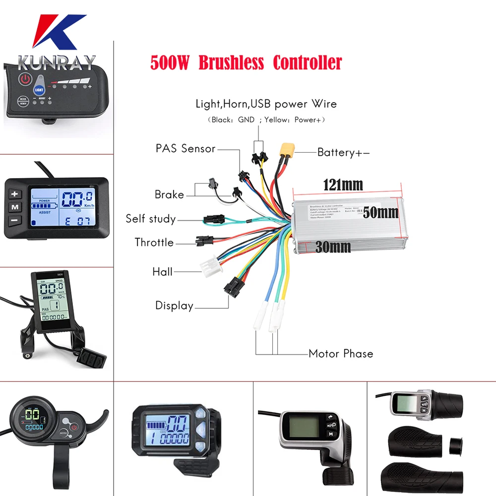 display-led-para-conversao-de-bicicleta-eletrica-controlador-de-tela-para-bicicleta-eletrica-24v-36v-48v-500w