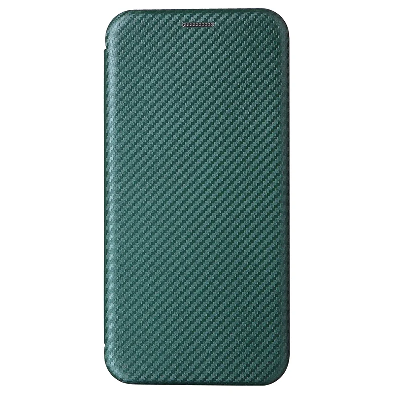 Luxury Carbon Fiber Leather Flip Wallet Case Cover