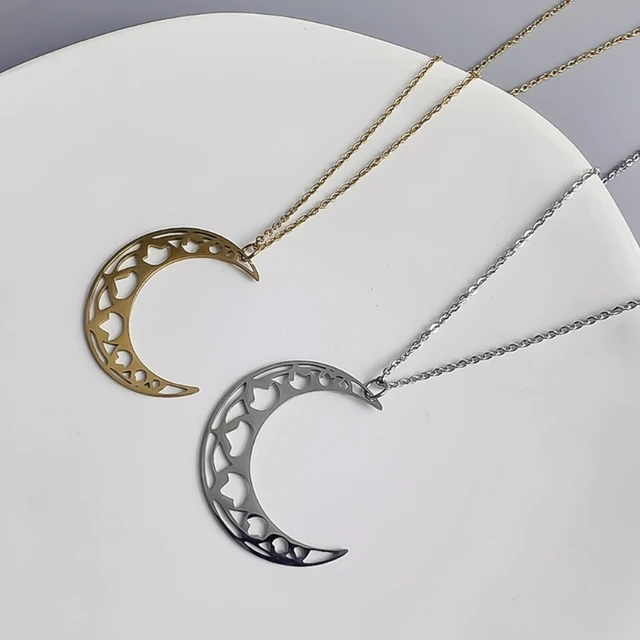 Celtic Moon Pendant - Stainless Steel | Norsegarde