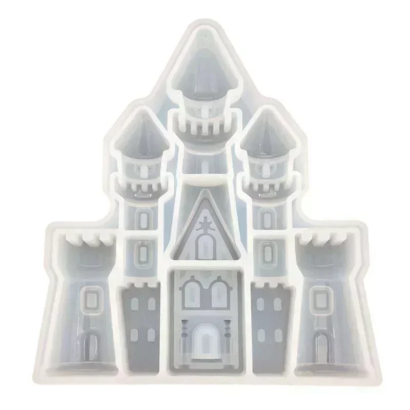 Creative Handmade Molds European Castle Silicone Mold DIY Chocolate Candy Molds Kitchen Baking Cake Decor Tool Candle Soap Mould