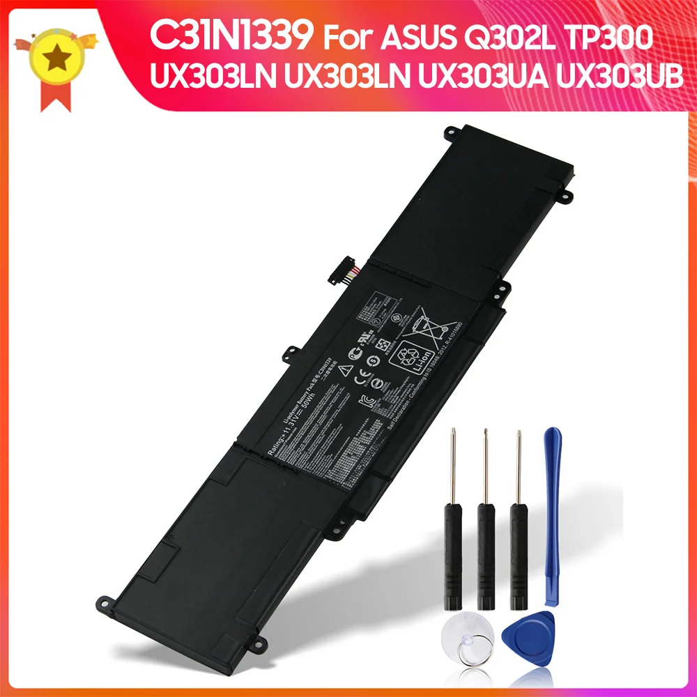 

Сменный аккумулятор C31N1339 для ASUS UX303LN UX303UB Q302 Q302L UX303 UX303L UX303LA UX303U TP300 TP300L UX303UA
