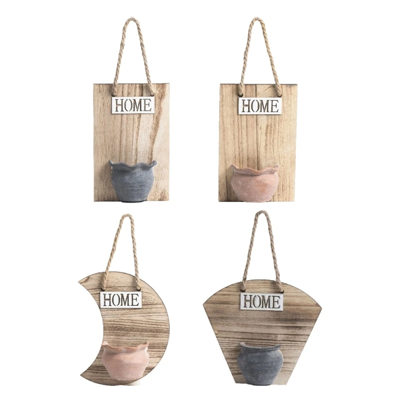 

Decor Wall Mount Flower Pots Storage Shelf Figurines Display Crafts Shelves