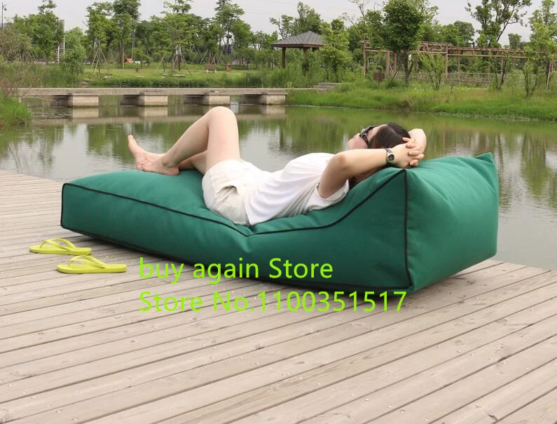 Waterproof lazy beanbag sofa outdoor bean bag high quality waterproof recliner cozy chair cover only