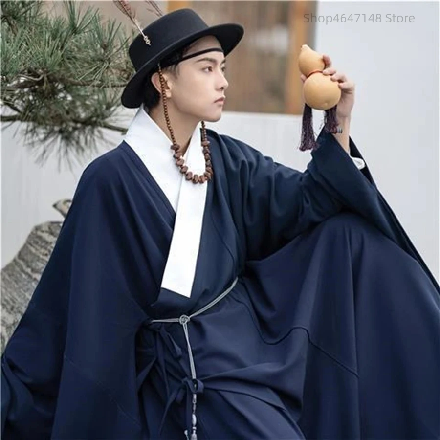 

Chinese Hanfu Ming Dynasty Robe Men Ancient Traditional Robe Male Party Cosplay Costume Hanfu Gown Plus Size XL