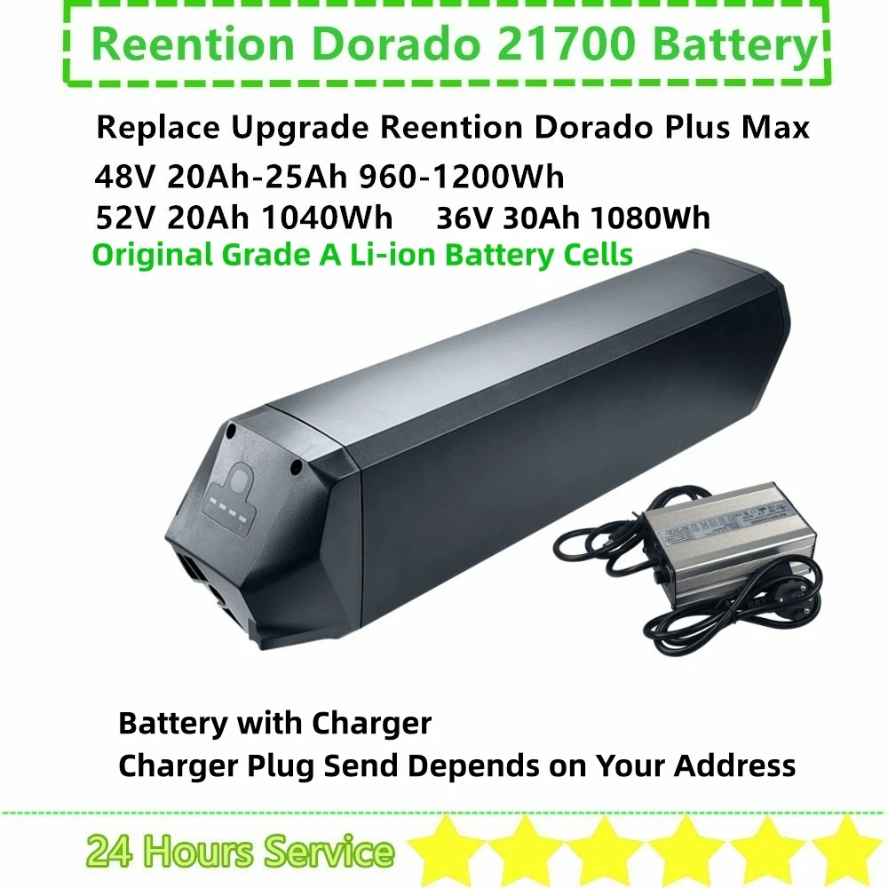 

Reention Dorado Plus Max Ebike Battery Upgrade 48v 20ah 25ah 52v 20ah 30A 40A BMS for Ariel Rider X-Class 52V Step-Thru 1000w