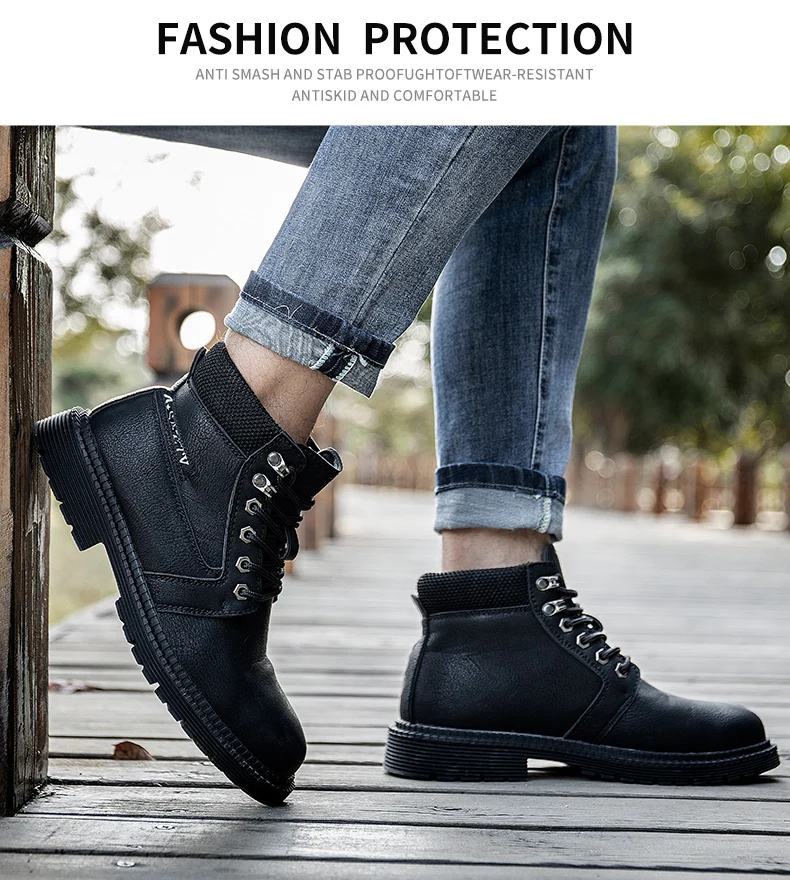 Unisex-Sicherheitsschuhe, Stahlkappe, Turnschuhe, pannensicher, bruchsicher, unzerstörbare Schuhe, Bauarbeitsschuhe, rutschfeste Turnschuhe – Detail 21