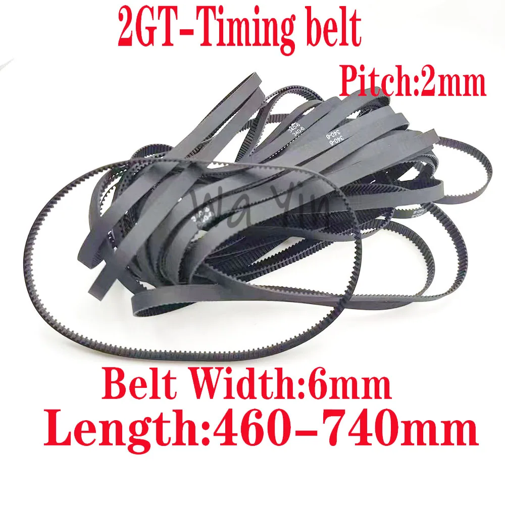 

2GT Ring Closed Loop Belt With Circular Tooth Width Of 6mm Rubber Belt Circumference Of 460-740mm 3D Printer Synchronous Belt