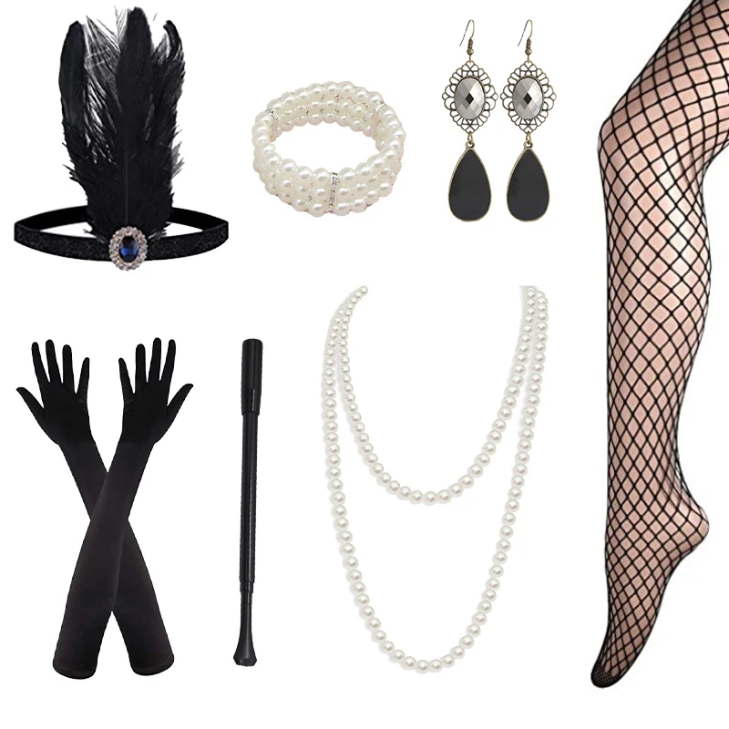 PESENAR-1920s-Great-Gatsby-Accessories-Set-for-Women-Flapper-Headpiece ...