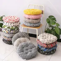 Coarse Cloth Round Style Cotton and Linen Style Seat Cushion Home Circular Cushion Japanese Style Futon Cushion Decoration 1