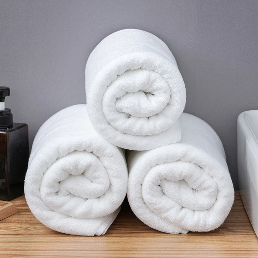 Bath Towel 80*180/100*200cm White Large Bath Towel Thick Cotton Shower Towels Home Bathroom Hotel Adults Toalha de banho Serviette de bain