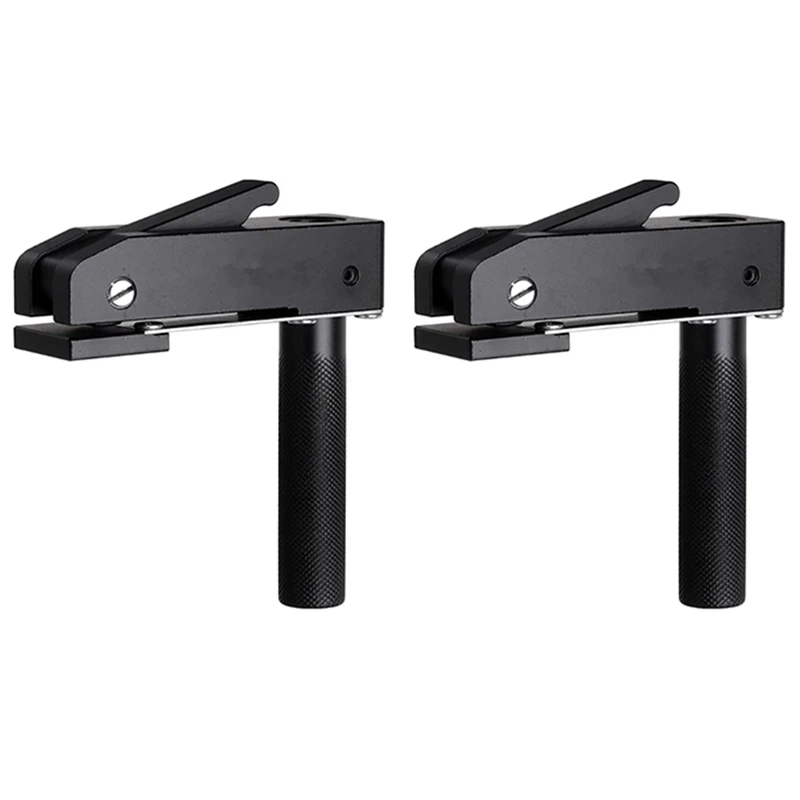 2PCS Aluminum Alloy Quick Platen Presses Clamp For Woodworking Press Dog Hole Clamp Woodworking 19 Mm Desktop Presses