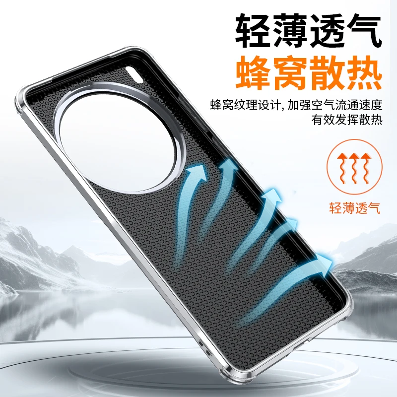 Luxury Matte Leather Texture Shockproof Back Cover with Foldable Invisible Holder and Camera Protection