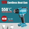 New Digital Display Hot Air Gun 18V Hot Air Blower Wireless High Power LED Display Shrink Wrap Tool Air Dryer Welding No Battery 1