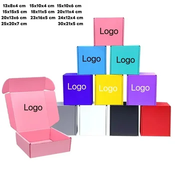 Confezione di scatole postali per spedizione in cartone personalizzato Scatole per confezioni regalo in carta ondulata di lusso per cosmetici