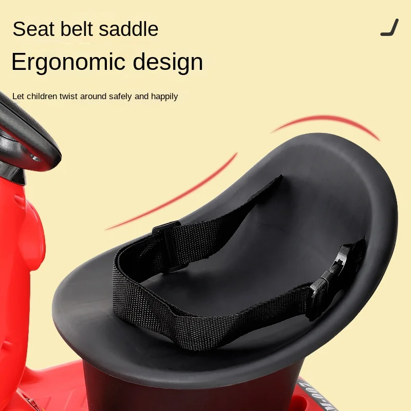 New Children's Electric Motorcycle Charging Dual-drive Balance Cars Can Sit Person Remote Control Drift Rotating Four-wheeler
