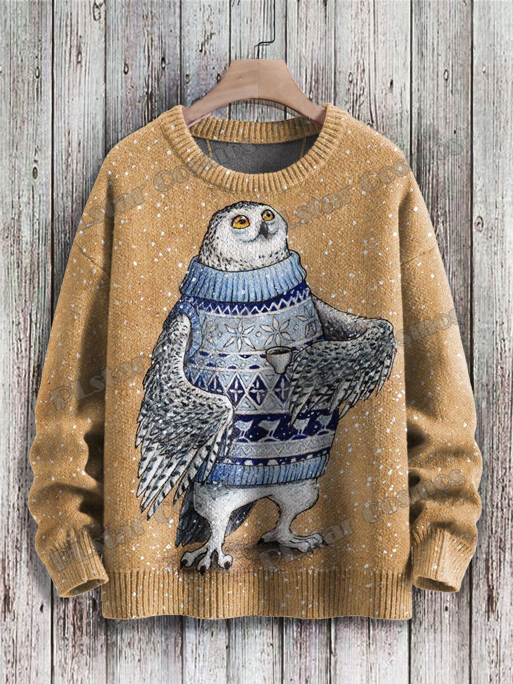 Niedliche Hund Kunst Linie Muster & lustige Nilpferd Kunst 3d gedruckt Männer Strick pullover Winter Unisex lässig Strick pullover Pullover zzm96 – Detail 15