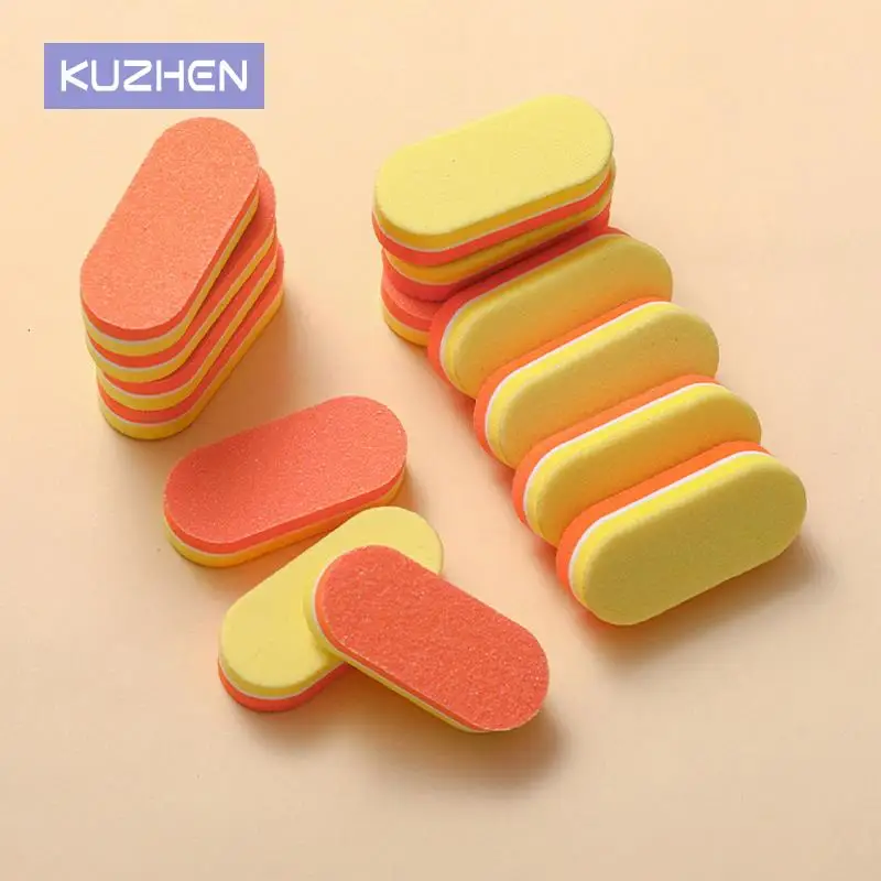 

10Pcs Mini Nails Sponge File Buffer Block Double Color Buffing Sanding File Pedicure Manicure Tool Gel Suplies Accessories