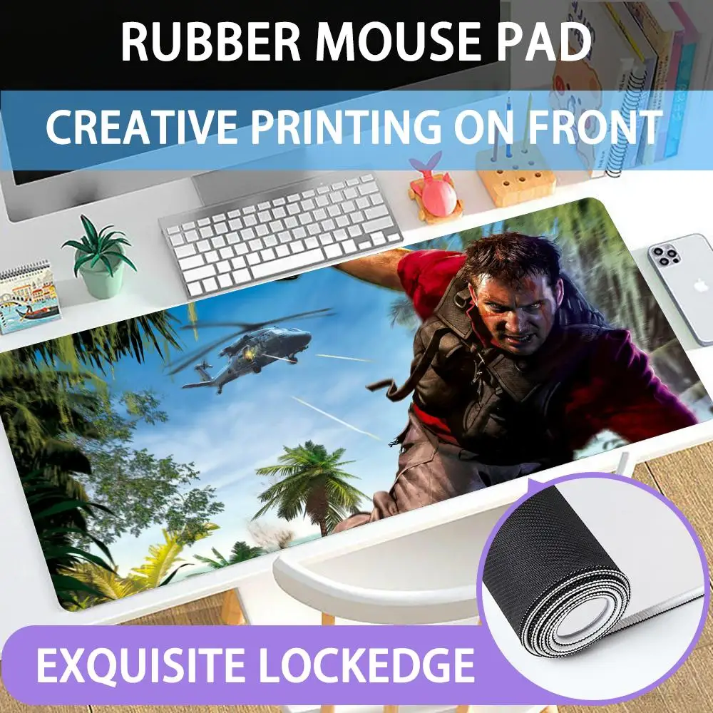 Mouse Pad Large Rubber Mouse Pad With Lock Edge Computer Gamer Hd Far Cry Printing Desk Pad Keyboard Pad