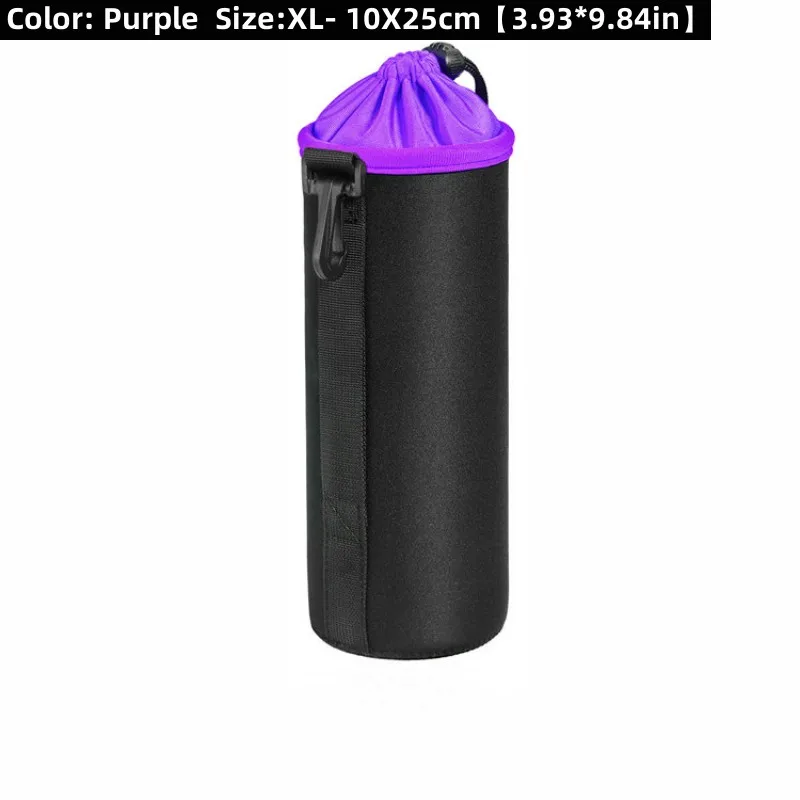 Waterproof Camera Lens Pouch Bag – Soft Drawstring Protector Case