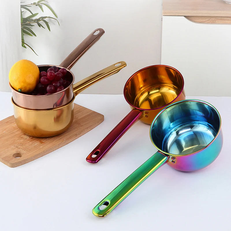 Household Water Spoon Kitchen Large-Capacity Stainless Steel Multi-Function Long Handle Water Spoon Non-Stick Noodle Milk Pot