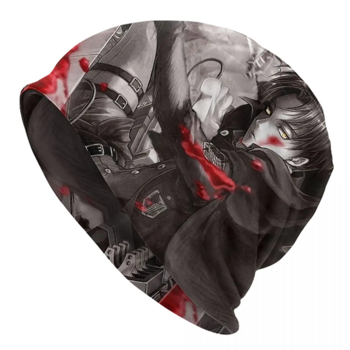 

Attack On Titan Anime Bonnet Hat Knitting Hat Men Women Cool Unisex Shingeki No Kyojin AOT Warm Winter Beanies Cap