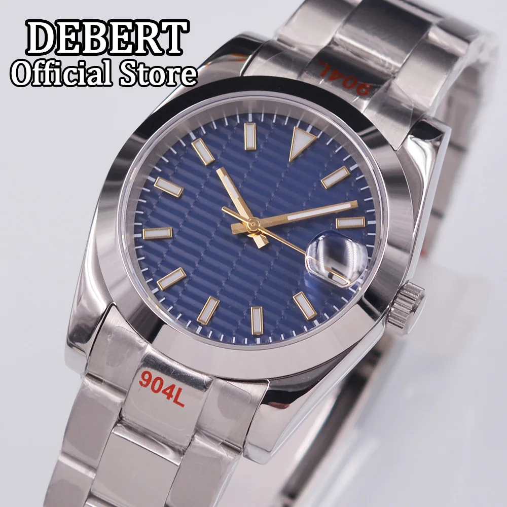 

DEBERT Watch For Men 36mm/39mm Sapphire Glass Men's Watches Luminous Solid Steel Band NH35 Automatic Movement Mechanical Watches