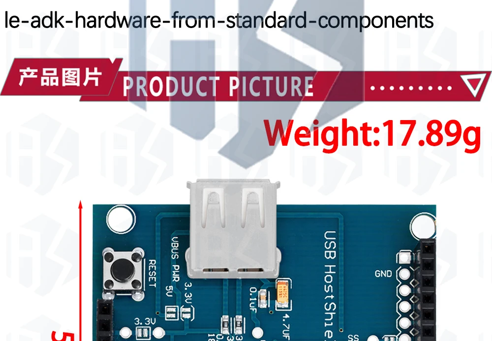 USB Host Shield 2.0 für Arduino UNO MEGA ADK kompatibel für Android ADK DIY elektronische Modulplatine – Detail 18
