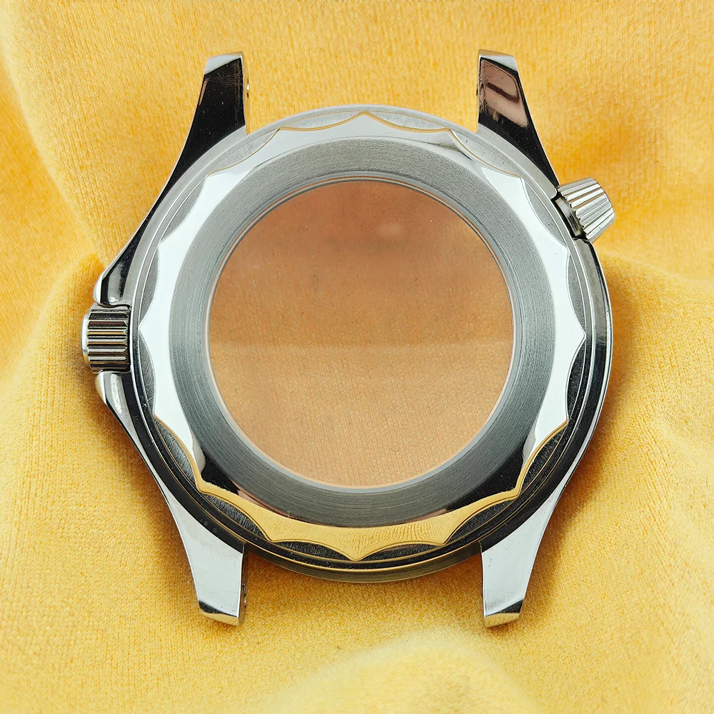 Premium 42mm Silvery Diving Watch Case with Double AR Coating and Sapphire Crystal